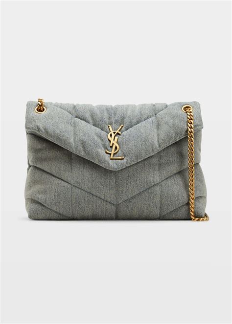 ysl medium loulou pufferbag|YSL denim puffer.